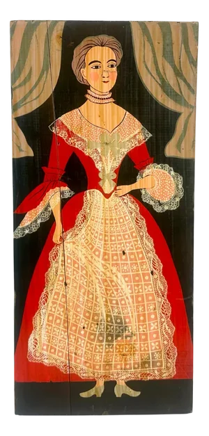 George Nathan, Colonial Woman, 1960s, Painting on Board