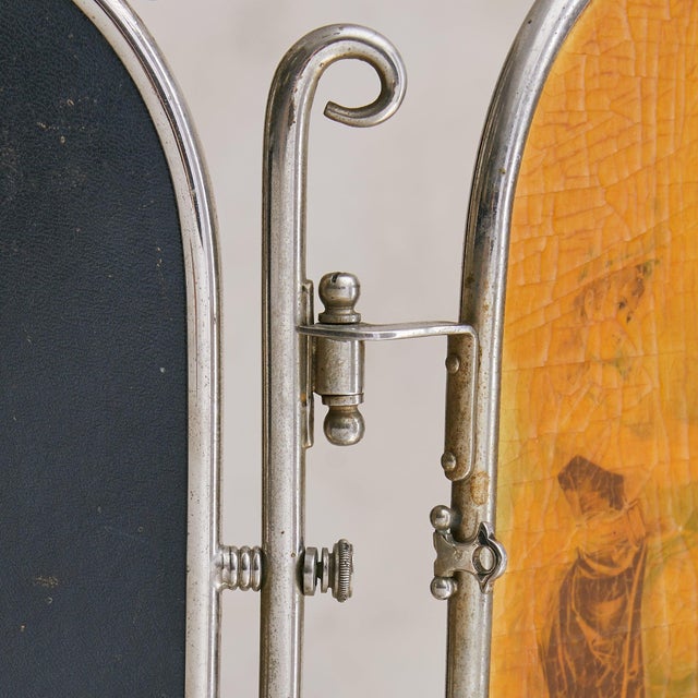 Metal French Art Deco Vanity Mirror with Drawer, 1930s For Sale - Image 7 of 10
