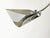 Sculptural chandelier in chrome plated metal and colored shaped glass, designed by Toni Cordero in the late 1990s and...
