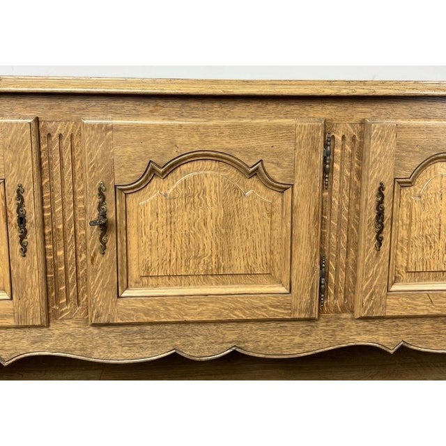 Wood Vintage French Oak Storage Sideboard For Sale - Image 7 of 13