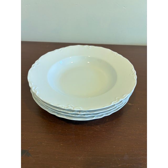 Mid 20th Century Hutschenreuther Bavaria White Porcelain Soup Bowls - Set of 4 For Sale - Image 11 of 13