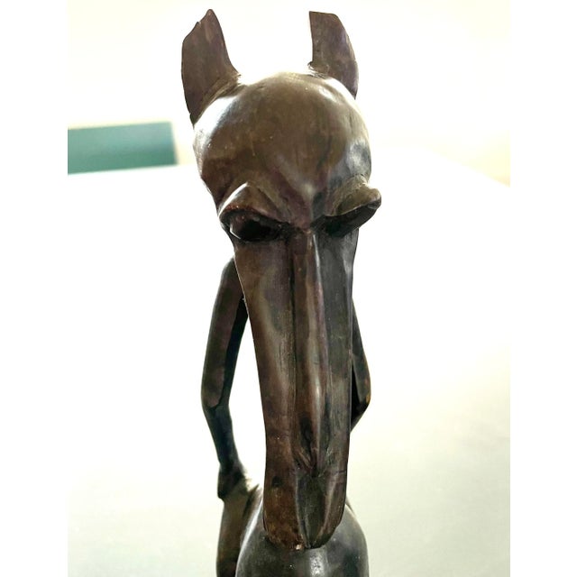 Mid 20th Century Mid Century Zoomorphic Carved Wooden Figure For Sale - Image 5 of 10