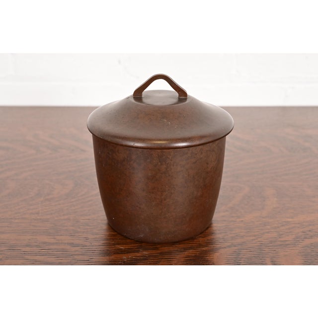 Heintz Art Metal Shop Heintz Arts & Crafts Sterling Silver on Bronze Humidor For Sale - Image 4 of 11