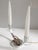 Pair of french art deco table lamps, chrome, glass and brass, opaline glass shade dimensions: h 13 in. X w 13.78 in. X d...