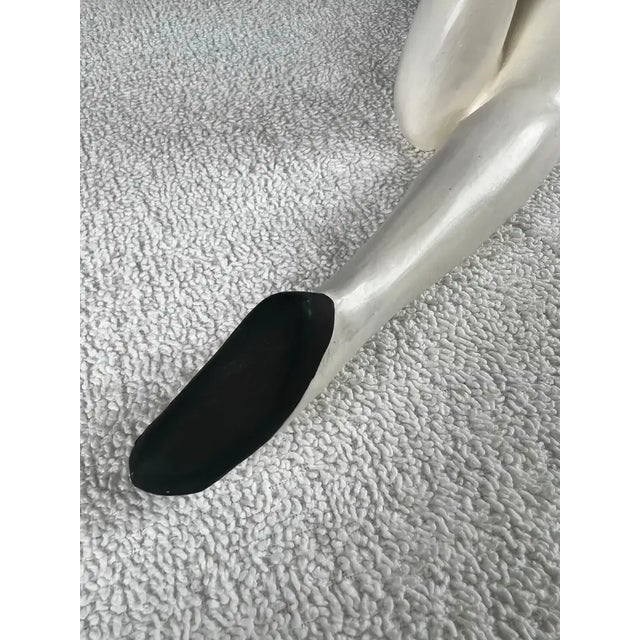 French Style Bathing Beauty Resin Figurine in Black & White Gingham Swimsuit For Sale In New York - Image 6 of 18