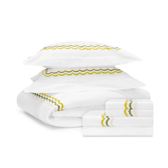 From renowned designer Celerie Kemble and luxury linen maker Hamburg House comes this exclusive Whimsical Scallop...