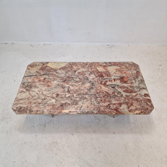 Mid-Century Modern Italian Marble Coffee Table, 1980s For Sale - Image 3 of 16