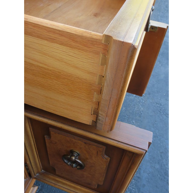 Brown Burlwood Nightstands Bedside Side End Tables a Pair 6907 For Sale - Image 8 of 16