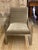 Greige Lounge Chair Velvet Channel Tufting For Sale - Image 8 of 13