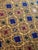 1960s Gold Lattice Cotton Suzani With Blue Diamond Motifs For Sale - Image 5 of 10