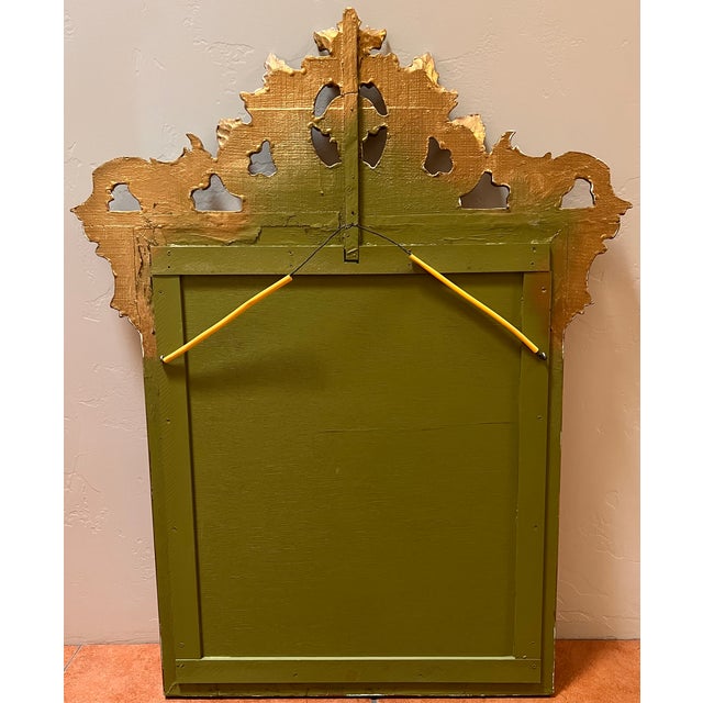 Gold French Style Ornate Wood Mirror For Sale - Image 8 of 9