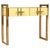 This handcrafted Italian console table in butter yellow Murano glass and brass is a luminous addition to contemporary...