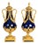 Lidded Vases in Sèvres Blue Porcelain and Gilded Bronze, Set of 2 For Sale