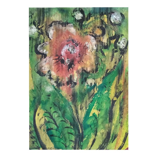 Manel Pujol Baladas, In the Depths of the Jungle, 1986, Paint on Paper For Sale