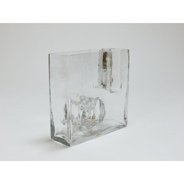 Op Art Ice Glass Vase attributed to Claus Josef Riedel, Austria, 1970s For Sale - Image 10 of 18