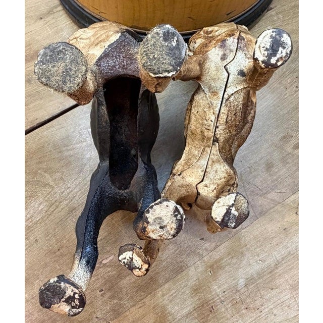 Metal 1920s Cast Ion Hubbly Boston Terriers Door Stops -Pair For Sale - Image 7 of 8