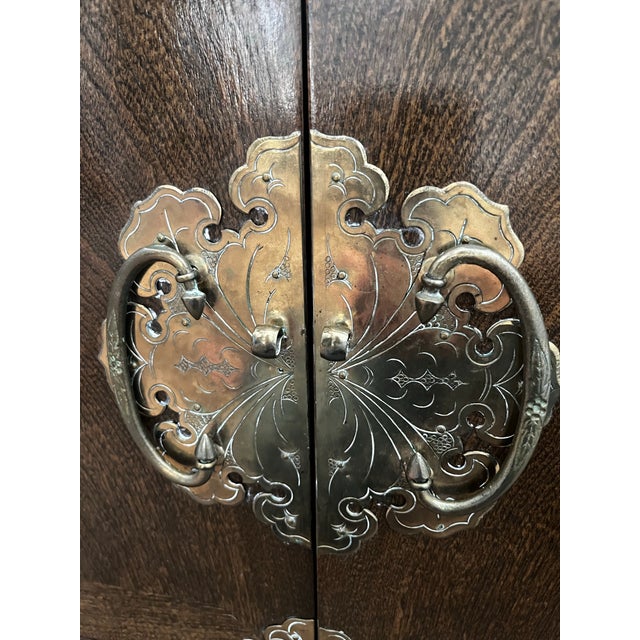 Antique Mid-Century Oriental 5 Piece Cabinet Set For Sale - Image 9 of 10