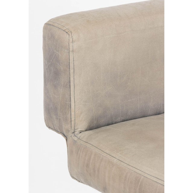 Metal Modern Gray Leather and Chrome Bar Stools, 4 For Sale - Image 7 of 11