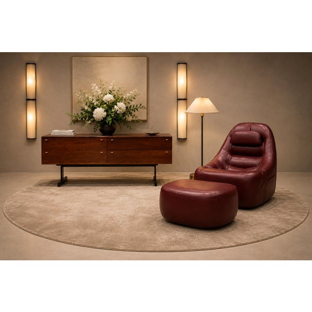 Mp-113 Lounge Chair With Ottoman in Original Faux Leather by Percival Lafer, Brasil, 1970s For Sale - Image 11 of 18