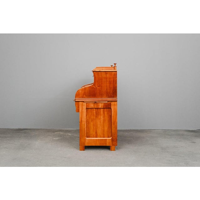 Wood Louis Philippe Cylinder Secretary in Cherrywood, Mid-19th Century For Sale - Image 7 of 18