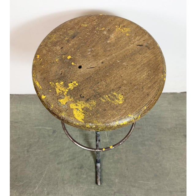 Industrial Grey Workshop Stool, 1960s For Sale - Image 4 of 17