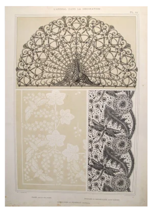 1897 Original Vintage Decorator Sheet, Plate 14