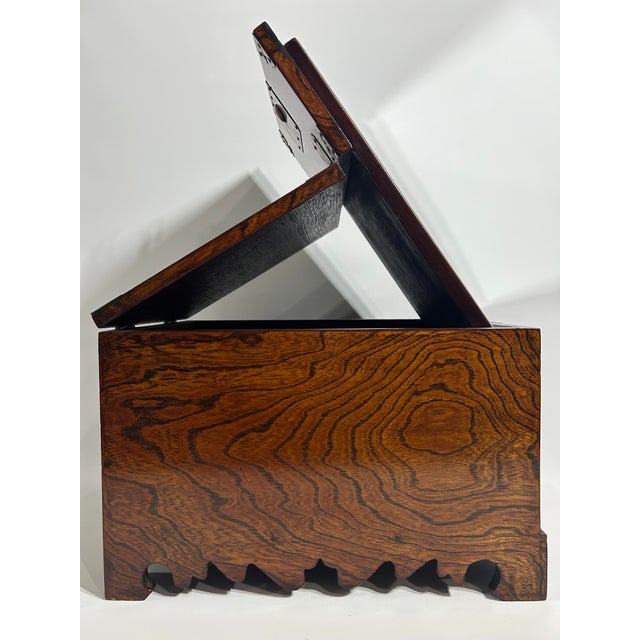 Late 20th Century Korean Jwagyeong, Folding Mirror Zeldova Wood Box With Drawer - 1 Piece For Sale - Image 4 of 10