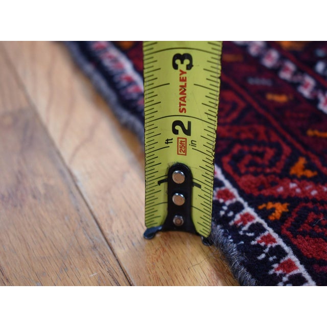 Red 1950s Red Vintage Bokhara Rug For Sale - Image 8 of 9