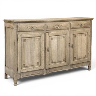 18th Century French Louis XVI Period Stripped Oak Buffet For Sale