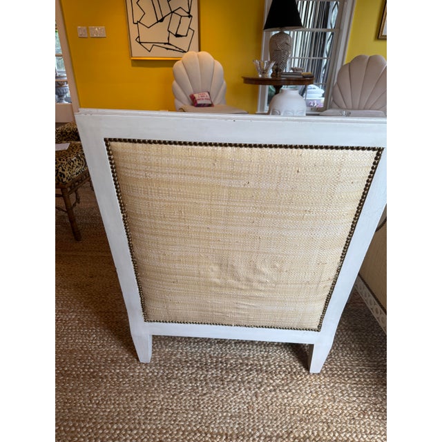 Oly Studio Pair of Bergere Chairs Upholstered in Vintage Madeline Weinrib Silk For Sale - Image 4 of 8