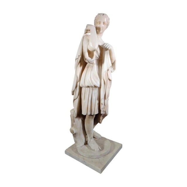 Stone Diana De Gabios, Marble Sculpture, 19th Century For Sale - Image 7 of 18
