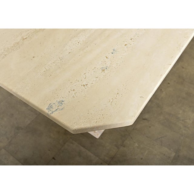 French Late 20th Century Travertine Dining Table For Sale - Image 13 of 16