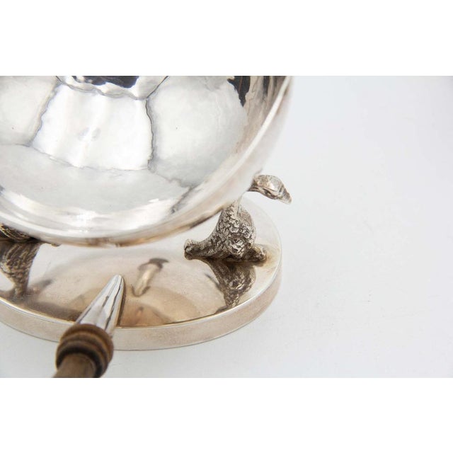 Hammered Silver Salt and Pepper Shakers, Set of 2, in Good conditions. Designed 1920 to 1949