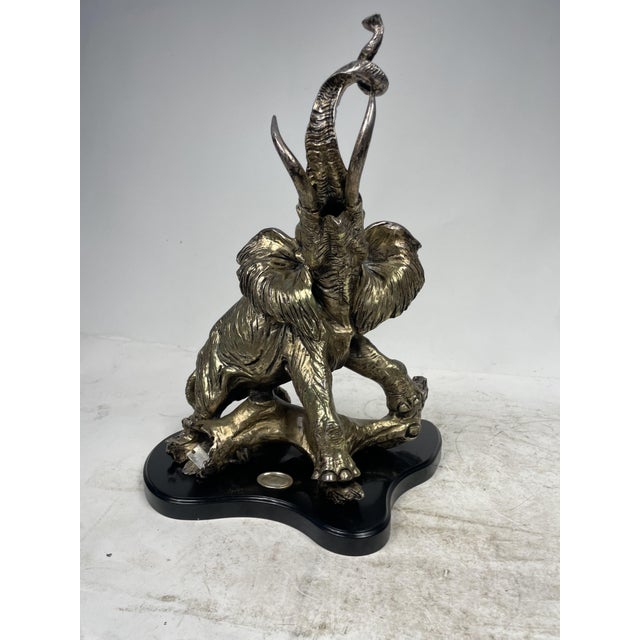 Silver-Plated Elephant Sculpture, 1970s For Sale - Image 10 of 16