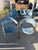I have loved those beautiful denim colored blue and gold dining chairs. They have been stylish and very comfortable chairs...