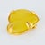 Edouard Rambaud Paris Citrus Yellow Acrylic Gilded Heart Clip-on Earrings For Sale - Image 9 of 9