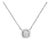 .925 Sterling Silver 1/10 Cttw Miracle Set Round Diamond Cushion Shape 18" Pendant Necklace (K-L Color, I2-I3 Clarity) For Sale
