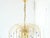 Mid-Century Murano Waterfall Chandelier in Brass and Glass For Sale - Image 3 of 7