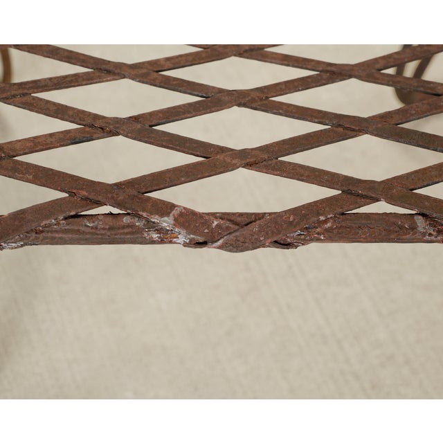 Pair of Rose Tarlow Twig Iron Garden Lattice Side Tables For Sale - Image 14 of 18