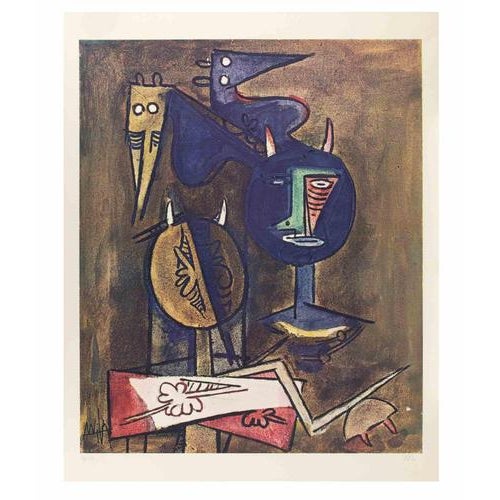Untitled is a modern artwork realized by Wifredo Lam in 1970s. Mixed colored lithograph, realized after one of the...