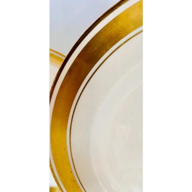 Johnson Brothers English Antique 1920s Gold Rimmed Botanical ‘Pareek’ Luncheon Plates by Johnson Brothers, Pattern Jb362- Set of 6 For Sale - Image 4 of 11