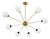 Brass, Metal and Glass Chandelier from Stilnovo, 1960s For Sale