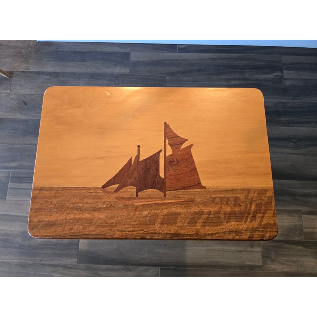 Wood 1970s Vintage Folding Tray Tables - Set of 5 For Sale - Image 7 of 12