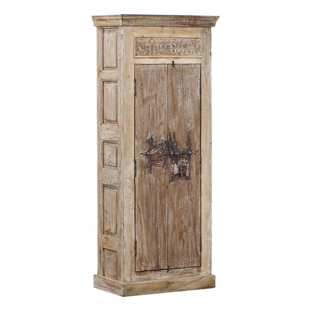Armoire Constructed From Antique Indian Teakwood Kerala Doors and Elements For Sale