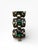 1950s Vintage Victorian Revival Style Link Bracelet With Green Faux Gems and Imitation Pearls For Sale - Image 5 of 7