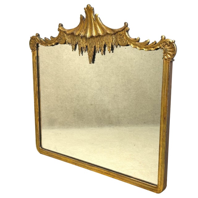 Carved Giltwood and Gesso Wall Mirror, 1880s For Sale - Image 9 of 10
