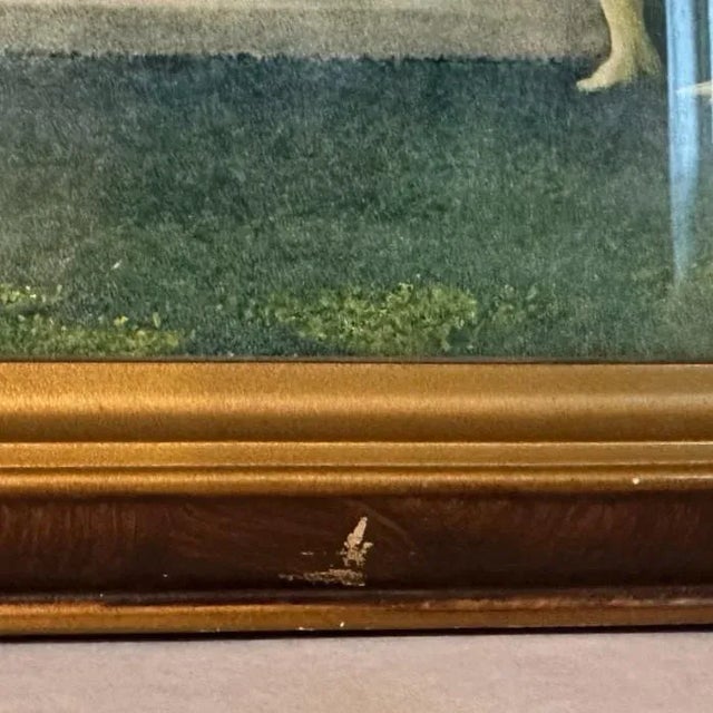 Large Antique 1920s Art Nouveau R. Atkinson Fox Framed Print - Dancing Maidens For Sale - Image 6 of 7