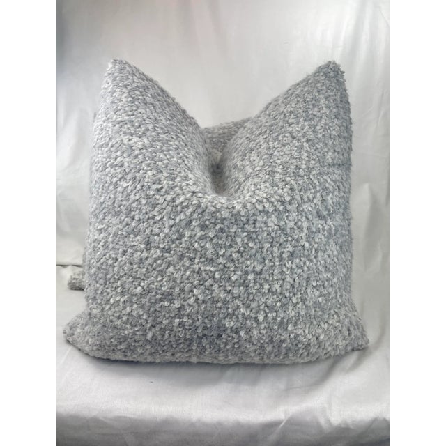 2020s Designers Guild "Fontenoy" in Zinc Boucle 22" Pillows-A Pair For Sale - Image 5 of 5