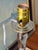 Early 20th Century Early 20th Century Blown Glass Candlestick Lamp With Gold Gilt Base - Rewired For Sale - Image 5 of 11