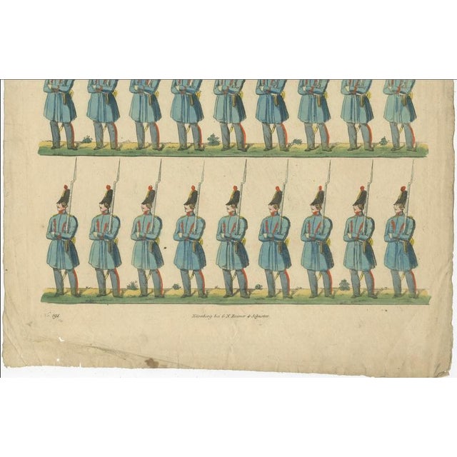Belgian National Guard Infantry Drill and Uniforms, 1800s, Paper For Sale - Image 3 of 9